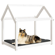 Hundbädd vit 101x70x90 cm massiv furu