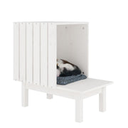 Kattkoja vit 60x36x60 cm massiv furu