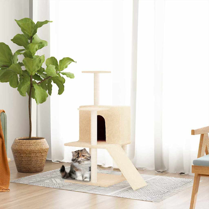 Klösträd med sisalpelare gräddvit 109 cm