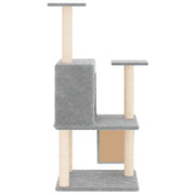 Katträd med klöspelare sisal ljusgrå 109 cm