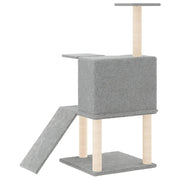 Katträd med klöspelare sisal ljusgrå 109 cm