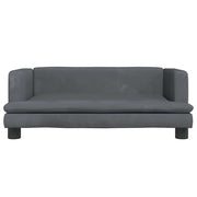 Hundbädd mörkgrå 80x45x30 cm sammet
