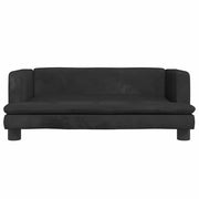 Hundbädd svart 80x45x30 cm sammet