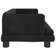 Hundbädd svart 80x45x30 cm sammet