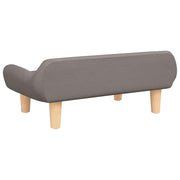 Hundbädd taupe 70x40x24 cm tyg
