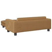 Hundbädd med förlängning brun 100x50x30 cm sammet