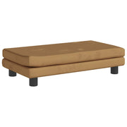 Hundbädd med förlängning brun 100x50x30 cm sammet