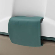 Kattlåda med lock vit och brun 58,5x39,5x43 cm PP