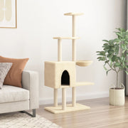 Katträd med klöspelare sisal gräddvit 145 cm