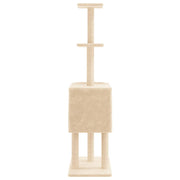Katträd med klöspelare sisal gräddvit 145 cm