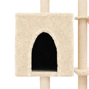 Katträd med klöspelare sisal gräddvit 145 cm