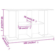Akvariebänk vit 100x40x60 cm konstruerat trä