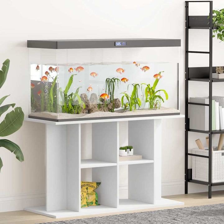 Akvariebänk vit 100x40x60 cm konstruerat trä