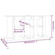 Akvariebänk rökfärgad ek 120x40x60 cm konstruerat trä