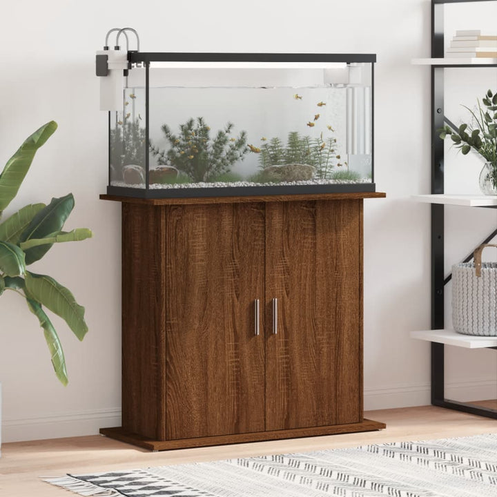 Akvariebänk brun ek 81x36x73 cm konstruerat trä