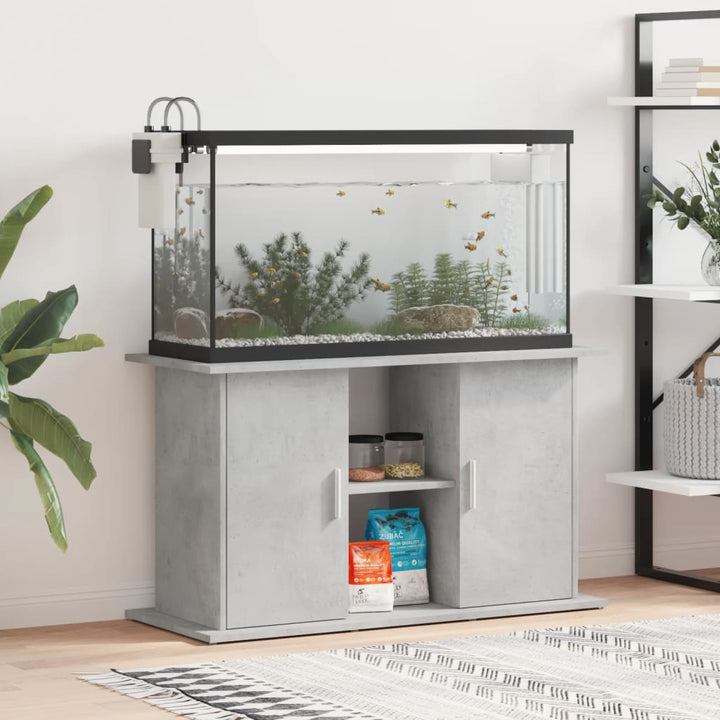 Akvariestativ betong grå 101x41x58 cm konstruerat trä