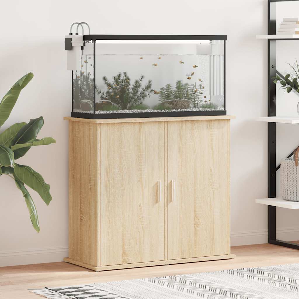 Akvariestativ Sonoma Ek 81x36x73 cm Konstruerat trä