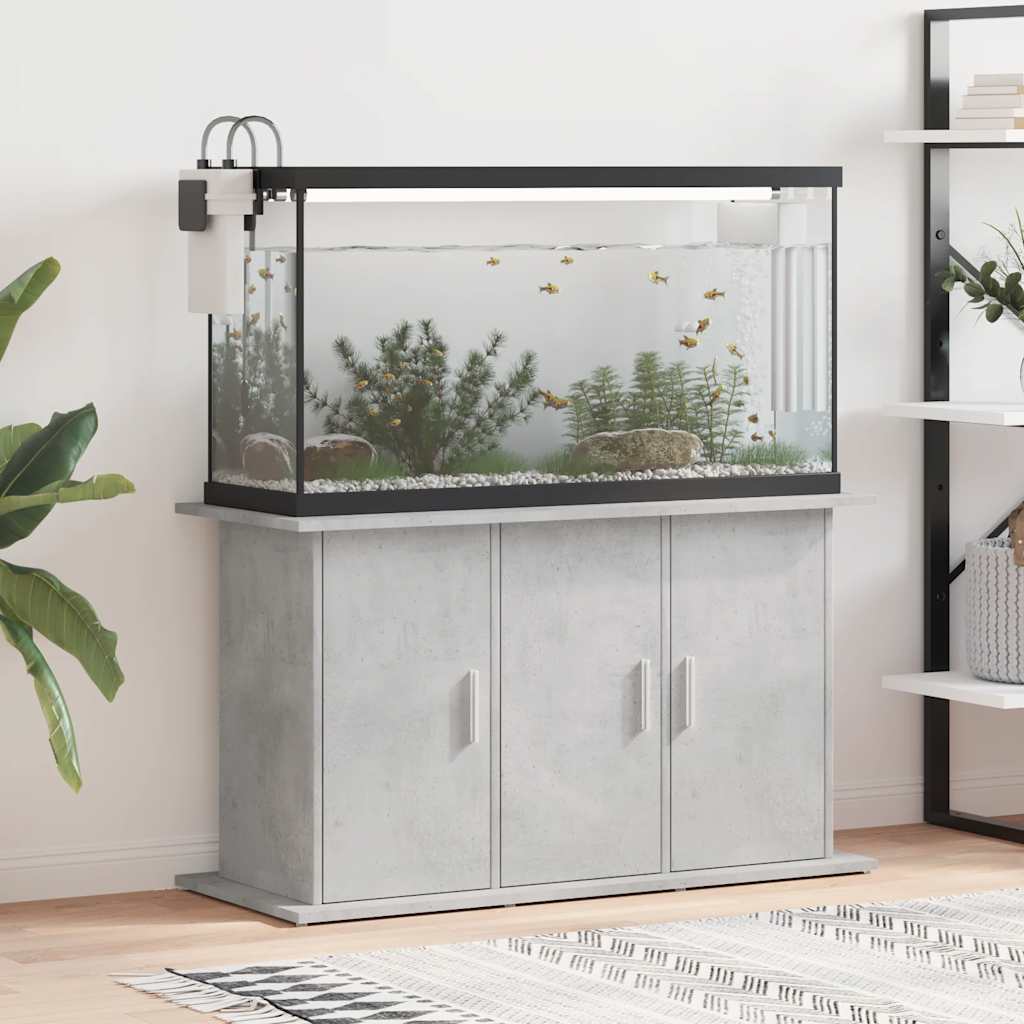Akvariestativ betong grå 101x41x58 cm konstruerat trä