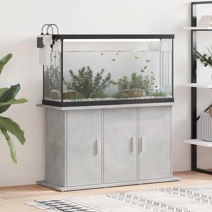 Akvariestativ betong grå 101x41x58 cm konstruerat trä
