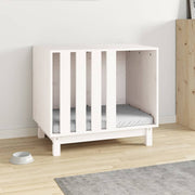 Hundkoja vit 70x50x62 cm massiv furu