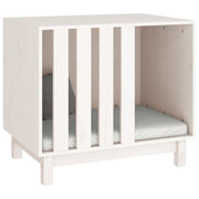 Hundkoja vit 70x50x62 cm massiv furu