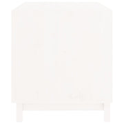 Hundkoja vit 90x60x67 cm massiv furu