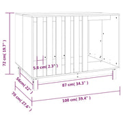 Hundkoja 100x70x72 cm massiv furu