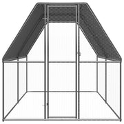 Hönsbur för utomhusbruk 2x4x2 m galvaniserat stål