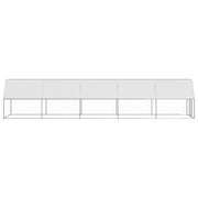 Hönsbur för utomhusbruk 2x10x2 m galvaniserat stål