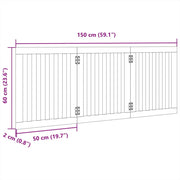 Hundgrind hopfällbar 3 paneler svart 150 cm poppel