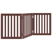 Hundgrind hopfällbar 3 paneler brun 150 cm poppel