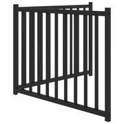 Hundgrind hopfällbar 2 paneler svart 160 cm massivt granträ