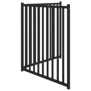 Hundgrind hopfällbar 2 paneler svart 160 cm massivt granträ