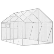 Fågelvoljär silver 1,79x3x1,85 m aluminium