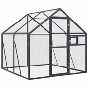 Fågelvoljär antracit 1,79x2x1,85 m aluminium