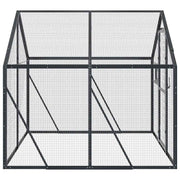 Fågelvoljär antracit 1,79x2x1,85 m aluminium