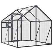 Fågelvoljär antracit 1,79x2x1,85 m aluminium