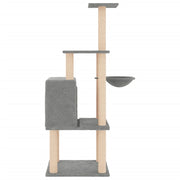 Klösträd med sisalpelare ljusgrå 132 cm