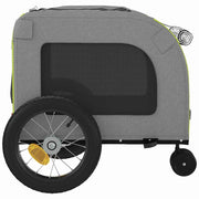 Cykelkärra för husdjur Grön och Grå 125 x 53 x 54 cm