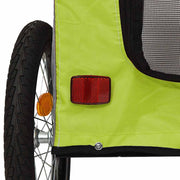 Cykelkärra för husdjur Grön och Grå 125 x 53 x 54 cm
