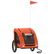 Cykelvagn för djur orange oxfordtyg och järn