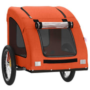 Cykelvagn för djur orange oxfordtyg och järn