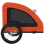 Cykelvagn för djur orange oxfordtyg och järn