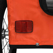 Cykelvagn för djur orange oxfordtyg och järn