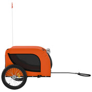 Cykelvagn för djur orange och svart oxfordtyg och järn