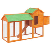 Hönshus brun 193x65x117 cm massiv furu
