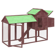 Hönshus mockabrun 193x65x117 cm massiv furu