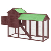Hönshus mockabrun 193x65x117 cm massiv furu