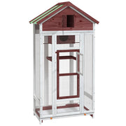 Fågelhus mocka 91,5x53x170 cm massiv furu