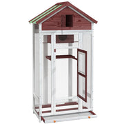 Fågelhus mocka 91,5x53x170 cm massiv furu